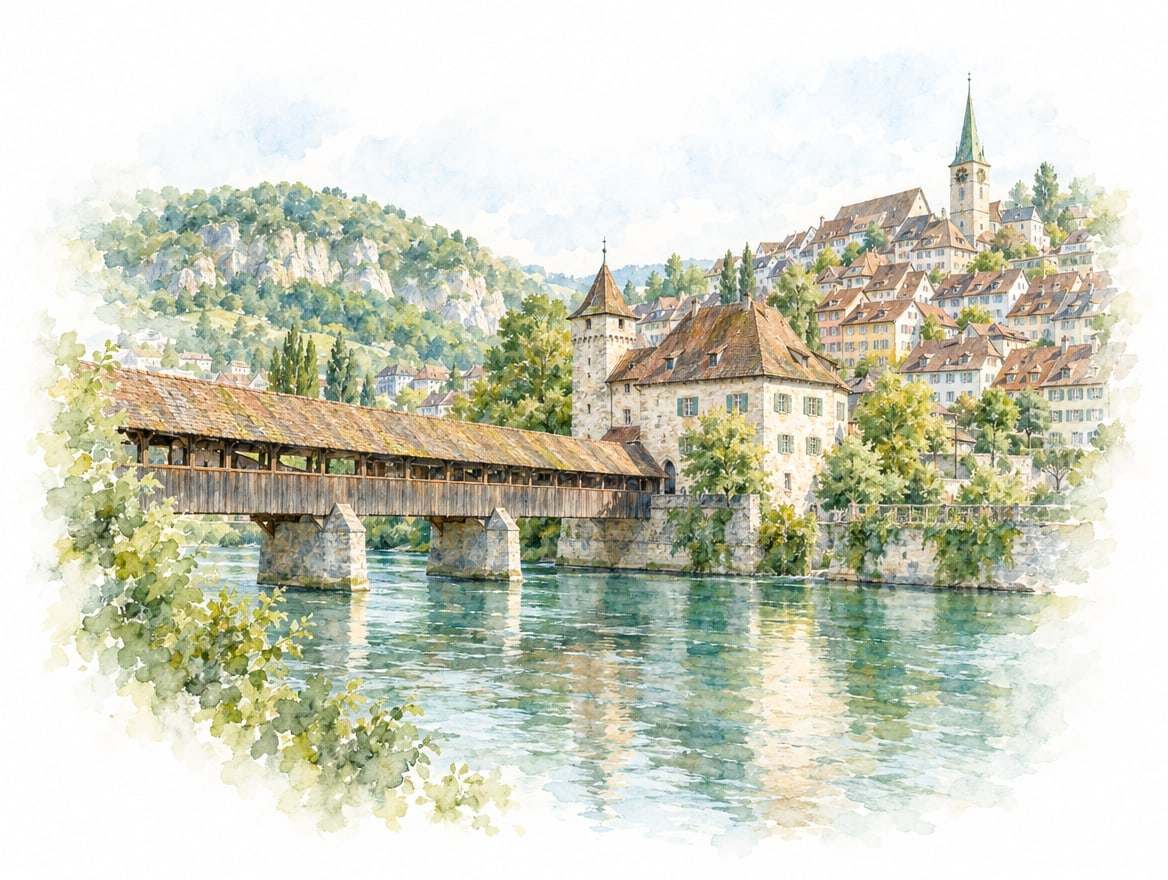 Aquarell-Illustration Baden